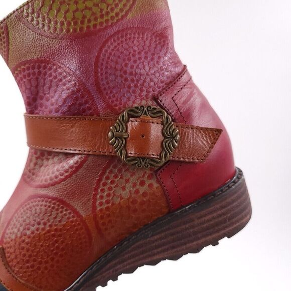 L' Artiste Herietta Spring Step Womens Size 36 Brown Red Bootie - Picture 10 of 14
